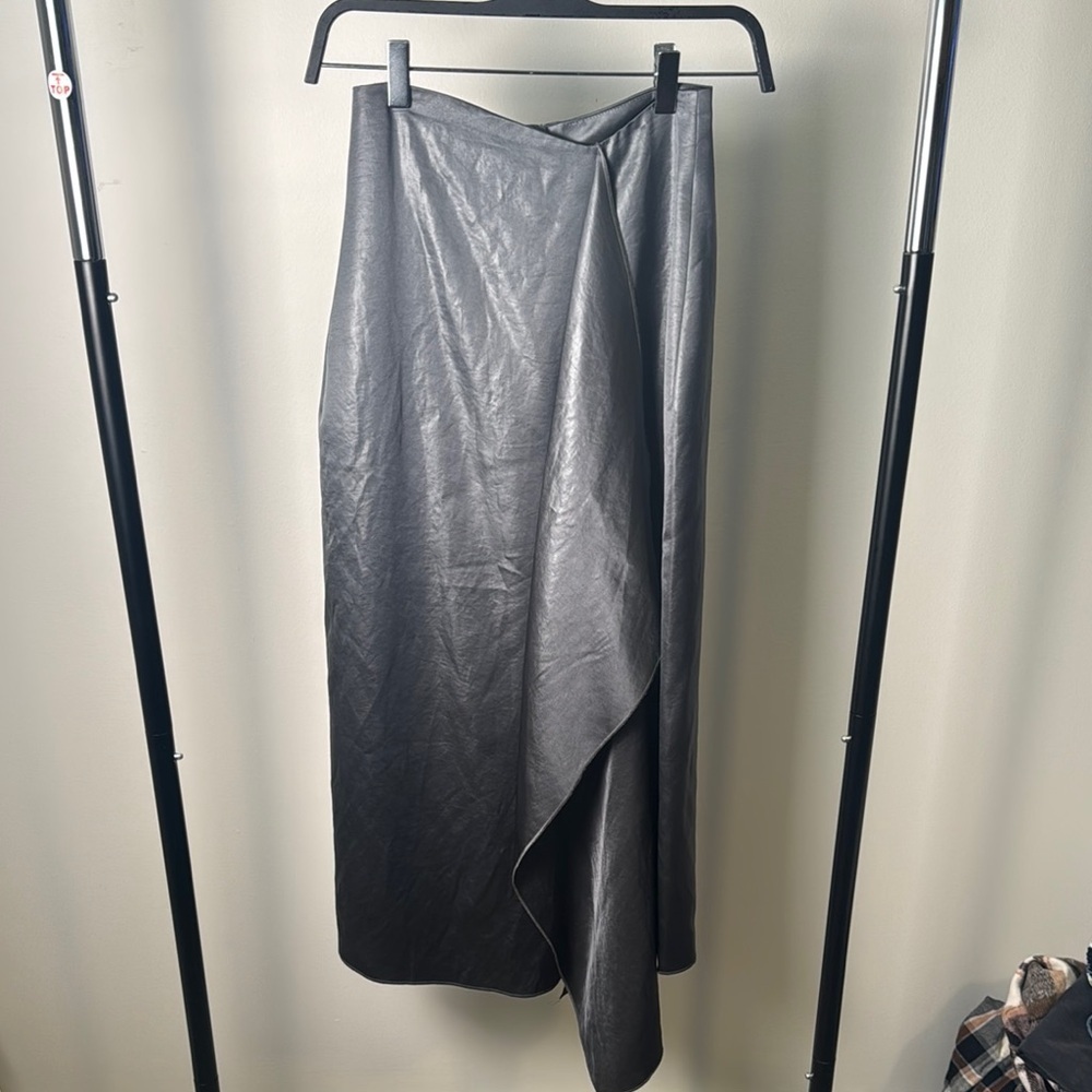 Nanushka Black Wrap Skirt